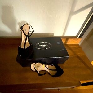 Prada Camoscio T-strap stiletto heel size 36.5 (US 6)
